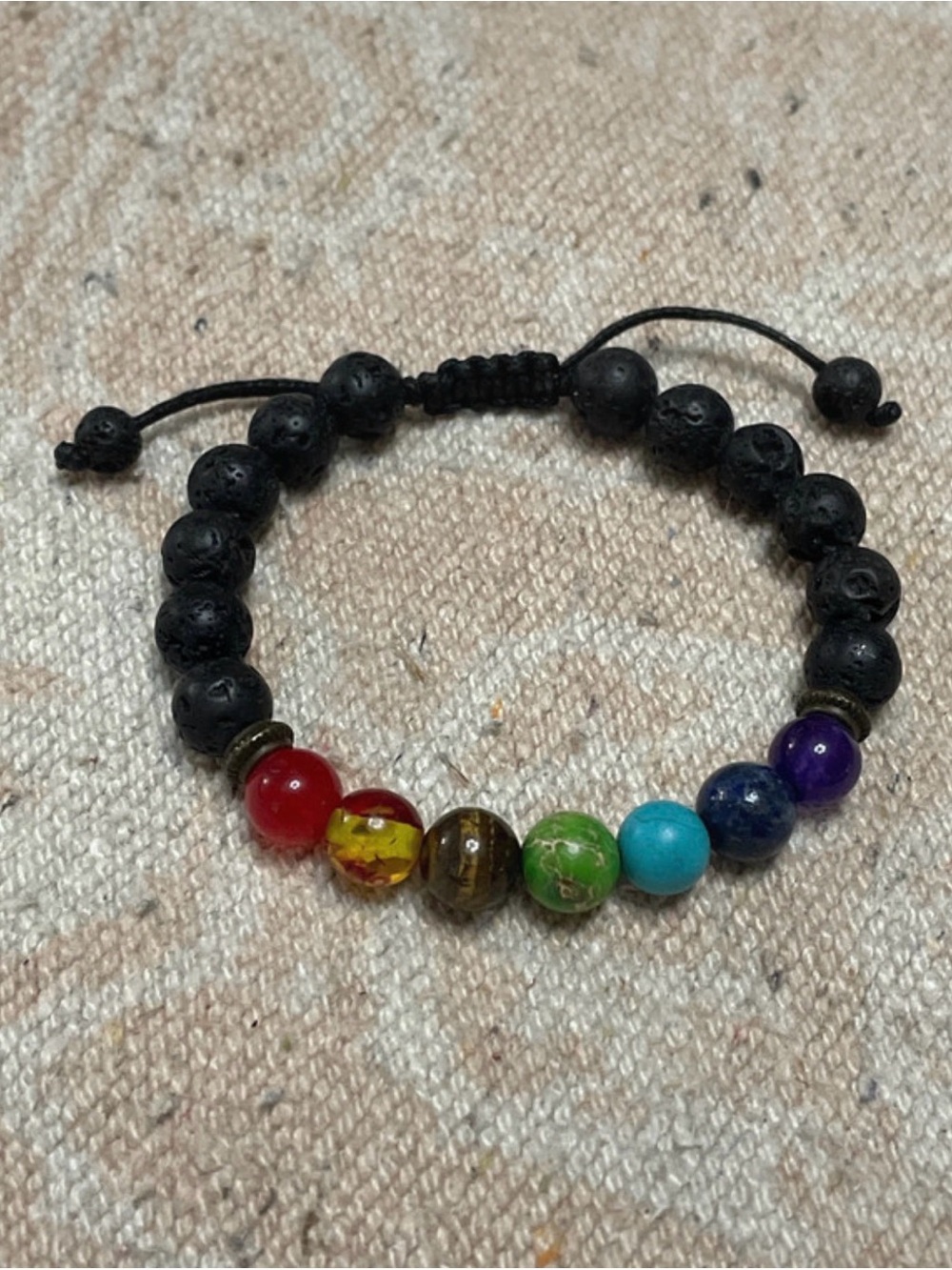 Chakra Lava Stone Bracelet